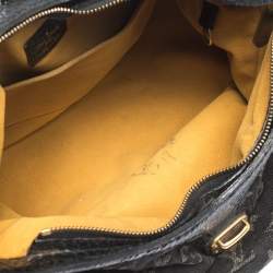 Pre Owned Louis Vuitton Black Denim Mahina XS Bag