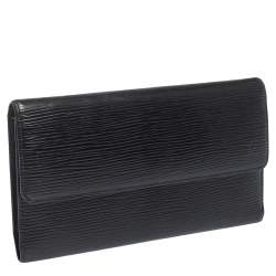 مملوكة مسبقًا Louis Vuitton Black Epi Leather  Porte Tresor International Wallet