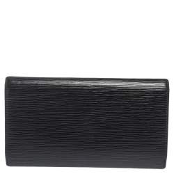مملوكة مسبقًا Louis Vuitton Black Epi Leather  Porte Tresor International Wallet