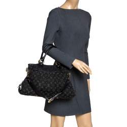 مملوكة مسبقًا Louis Vuitton Black Monogram Denim Neo Cabby MM Bag
