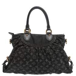 مملوكة مسبقًا Louis Vuitton Black Monogram Denim Neo Cabby MM Bag