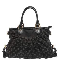 مملوكة مسبقًا Louis Vuitton Black Monogram Denim Neo Cabby MM Bag