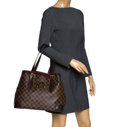 Pre Owned Louis Vuitton Damier Ebene Canvas Hampstead MM Bag
