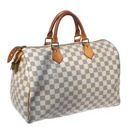 Pre Owned حقيبة لوي فيتون "سبيدي 35" كانفاس دامييه أزرق سماوي