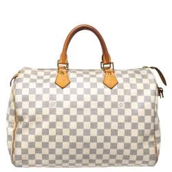 Pre Owned حقيبة لوي فيتون "سبيدي 35" كانفاس دامييه أزرق سماوي