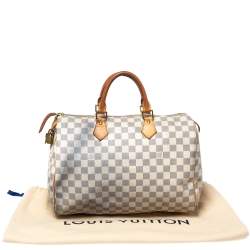 Pre Owned حقيبة لوي فيتون "سبيدي 35" كانفاس دامييه أزرق سماوي