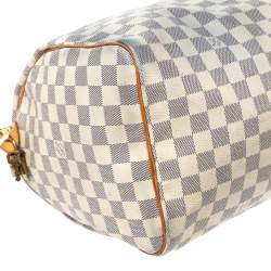 Pre Owned حقيبة لوي فيتون "سبيدي 35" كانفاس دامييه أزرق سماوي