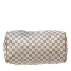 Pre Owned حقيبة لوي فيتون "سبيدي 35" كانفاس دامييه أزرق سماوي