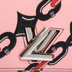 Louis Vuitton Pink Chain Flower Epi Leather Twist Wallet on Chain 