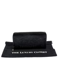 Pre Owned محفظة لوي فيتون "زيبي" جلد إيبي أسود اليكتريك