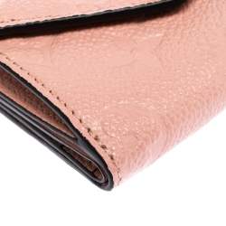 Louis Vuitton Rose Poudre Monogram Empreinte Leather Zoe Wallet
