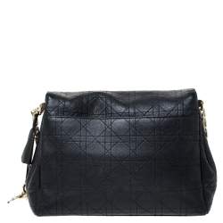مملوكة مسبقًا Dior Black Cannage Leather Large Diorling Shoulder Bag