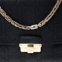 مملوكة مسبقًا Dior Black Cannage Leather Large Diorling Shoulder Bag