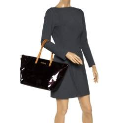 Pre Owned Louis Vuitton Amarante Monogram Vernis Bellevue GM Bag