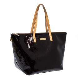Pre Owned Louis Vuitton Amarante Monogram Vernis Bellevue GM Bag