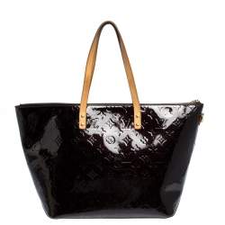 Pre Owned Louis Vuitton Amarante Monogram Vernis Bellevue GM Bag