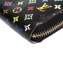 Louis Vuitton Black Multicolore Monogram Canvas Zippy Wallet