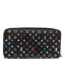 Louis Vuitton Black Multicolore Monogram Canvas Zippy Wallet
