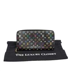 Louis Vuitton Black Multicolore Monogram Canvas Zippy Wallet