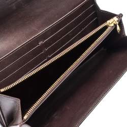 Pre Owned Louis Vuitton Amarante Monogram Vernis Sarah Wallet