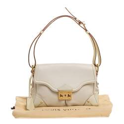 Pre Owned حقيبة لوي فيتون لو إيسنسيال جلد سوهالي بيضاء صغيرة