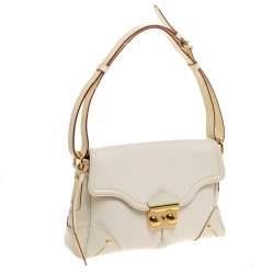 Pre Owned حقيبة لوي فيتون لو إيسنسيال جلد سوهالي بيضاء صغيرة