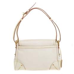 Pre Owned حقيبة لوي فيتون لو إيسنسيال جلد سوهالي بيضاء صغيرة