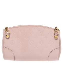 Pre Owned Louis Vuitton Rose Ballerine Monogram Vernis Santa Monica Clutch Bag