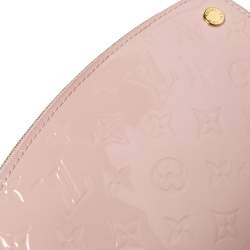 Pre Owned Louis Vuitton Rose Ballerine Monogram Vernis Santa Monica Clutch Bag