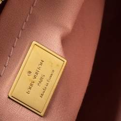 Pre Owned Louis Vuitton Rose Ballerine Monogram Vernis Santa Monica Clutch Bag