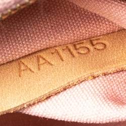 Pre Owned Louis Vuitton Rose Ballerine Monogram Vernis Santa Monica Clutch Bag