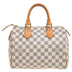 Pre Owned Louis Vuitton Damier Azur Speedy 25 Bag
