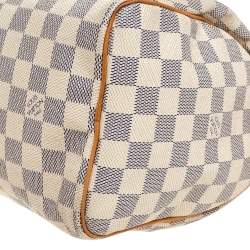 Pre Owned Louis Vuitton Damier Azur Speedy 25 Bag