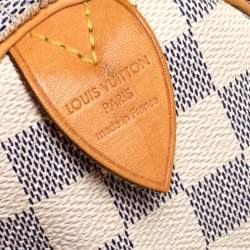 Pre Owned Louis Vuitton Damier Azur Speedy 25 Bag