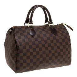 Pre Owned Louis Vuitton Damier Ebene Canvas Speedy 30 Bag