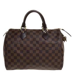 Louis Vuitton Damier Ebene Canvas Speedy 30 Bag