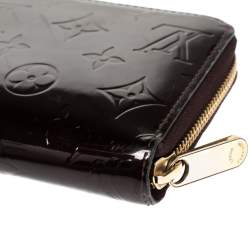 Pre Owned Louis Vuitton Amarante Monogram Vernis Leather Zippy Wallet