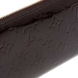 Pre Owned Louis Vuitton Amarante Monogram Vernis Leather Zippy Wallet