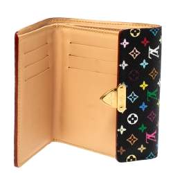 Pre Owned Louis Vuitton Black Monogram Multicolore Koala Wallet