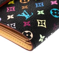 Pre Owned Louis Vuitton Black Monogram Multicolore Koala Wallet