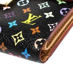 Pre Owned Louis Vuitton Black Monogram Multicolore Koala Wallet