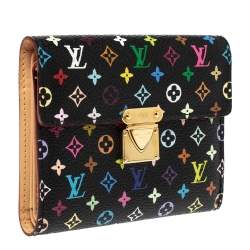 Pre Owned Louis Vuitton Black Monogram Multicolore Koala Wallet