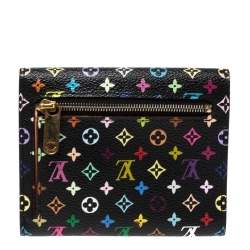 Pre Owned Louis Vuitton Black Monogram Multicolore Koala Wallet