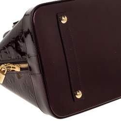 Pre Owned Louis Vuitton Amarante Monogram Vernis Alma Voyager Bag