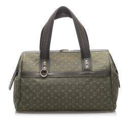 مملوكة مسبقًا Louis Vuitton Green/Dark Green Mini Lin Canvas Josephine GM Bag