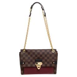 Louis Vuitton Vavin Handbag Damier with Leather PM Brown 1781151