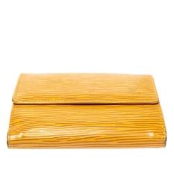 مملوكة مسبقًا محفظة لوي فيتون إليس جلد إيبي أصفر بشراشيب