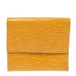 مملوكة مسبقًا محفظة لوي فيتون إليس جلد إيبي أصفر بشراشيب