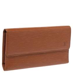 مملوكة مسبقًا Louis Vuitton Cipango Gold Epi Leather Flap Continental Wallet