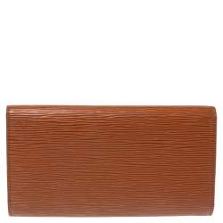 مملوكة مسبقًا Louis Vuitton Cipango Gold Epi Leather Flap Continental Wallet